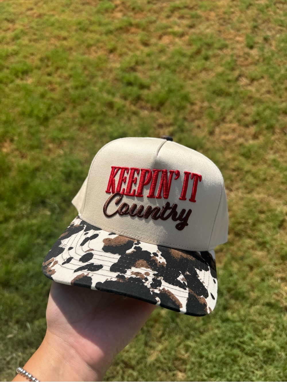 Keepin it country boutique trucker hat